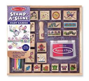 Stamp-A-Scene-Fairy Garden de Melissa & Doug