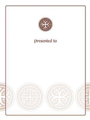 Celtic Cross Bookplate - Presented To, Pack of 15 de Morehouse Church Supplies