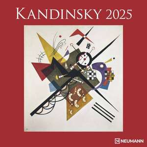 Kandinsky 2025 Broschürenkalender, 30x30cm, Wandkalender mit Abbildungen von Kandinsky, Mondphasen, viel Platz für Notizen und internationale Feiertage/Kalendarium de Neumann