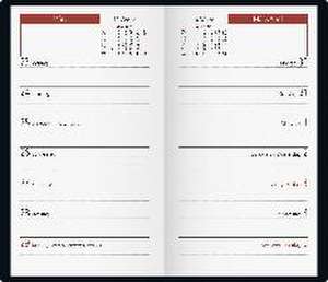 rido/idé 7012112905 Taschenkalender Modell TM 15 (2025)| 1 Seite = 1 Woche| A6| 112 Seiten| Kunststoff-Einband| schwarz