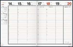 rido/idé 7027042905 Buchkalender Modell magnum (2025)| 2 Seiten = 1 Woche| 183 × 240 mm| 144 Seiten| Schaumfolien-Einband Catana| schwarz