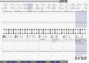 rido/idé 7031701005 Querterminbuch Modell ac-Wochenquerterminer (2025)| 2 Seiten = 1 Woche| 307 × 105 mm| 112 Seiten| Karton-Einband Trucard| weiß