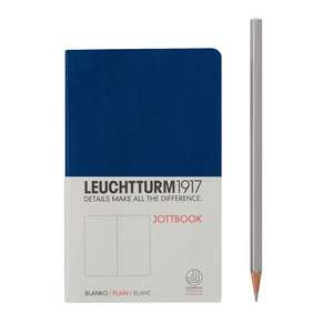 Agendă nedatată Leuchtturm Jottbook: Navy, Pocket, pagini albe