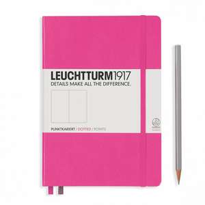 Agendă nedatată Leuchtturm Medium (A5): New Pink, pagini punctate