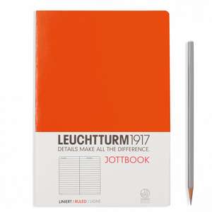 Agendă nedatată Leuchtturm Jottbook: Orange, Medium, pagini liniate