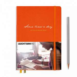 Leuchtturm Some Lines a Day: Five Year Book Medium (A5), orange