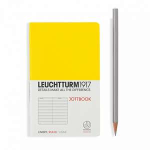 Agendă nedatată Leuchtturm Jottbook: Lemon, Pocket, pagini liniate