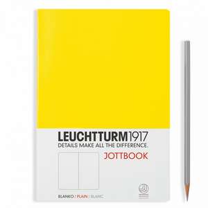 Agendă nedatată Leuchtturm Jottbook: Lemon, Medium, pagini albe