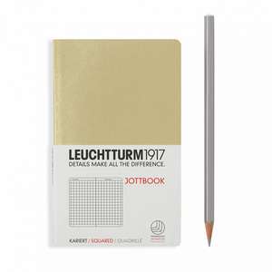 Agendă nedatată Leuchtturm Jottbook: Sand, Pocket, pagini cu pătrățele