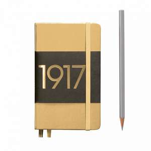 Agende Leuchtturm Special Metallic Edition 1917 (Hardcover): Gold, Pocket, pagini punctate