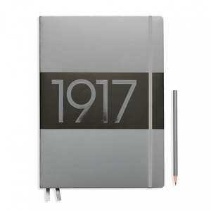 Agende Leuchtturm Special Metallic Edition 1917 (Hardcover): Silver, Master Slim, pagini albe