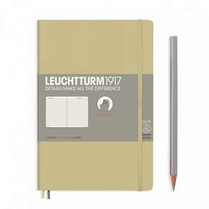 Agendă Leuchtturm Notes Paperback (B6+): Sand, pagini liniate