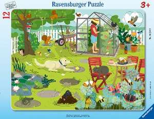 Ravensburger Kinderpuzzle - Unser Garten - 12 Teile Rahmenpuzzle für Kinder ab 3 Jahren