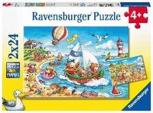 Urlaub am Meer - Puzzle mit 24 Teilen