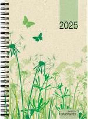 Wochenbuch Graspapier 2025 - 13,7x19,6 cm - 1 Woche auf 2 Seiten - robuster Kartoneinband - Wochenkalender - Notizheft - 759-0640 de Zettler Kalender