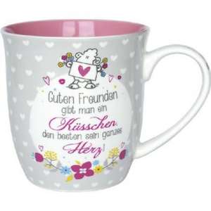 sheepworld Tasse "Guten Freunden gibt man ein Küsschen, den besten sein ganzes Herz!" de Sheepworld Ag