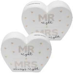 GRUSS & CO Spardose Motiv " Mr right - Mrs always right"