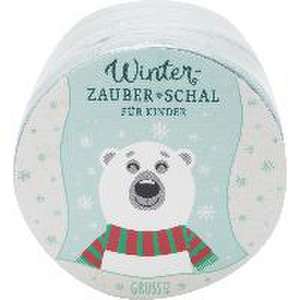 GRUSS & CO Zauberschal für Kinder, in runde Form gepresst, mit Motivdruck "Winter Eisbär"