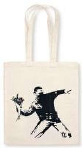 Stofftasche Banksy - Blumenwerfer