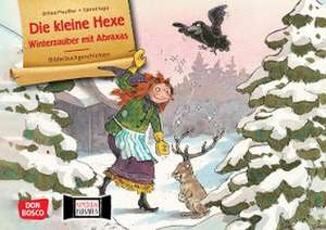 Die kleine Hexe. Winterzauber mit Abraxas. Kamishibai Bildkartenset de Otfried Preußler