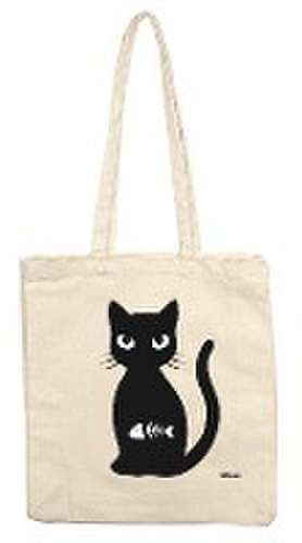 Stofftasche Katze mit Fisch