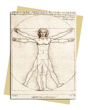 Leonardo da Vinci: Vitruvian Man Greeting Card: Pack of 6 de Flame Tree Studio