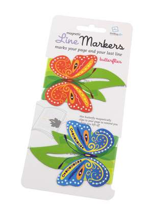 Line Markers (Butterflies/Schmetterlinge) | Magnetische Lesezeichen | 2er Set