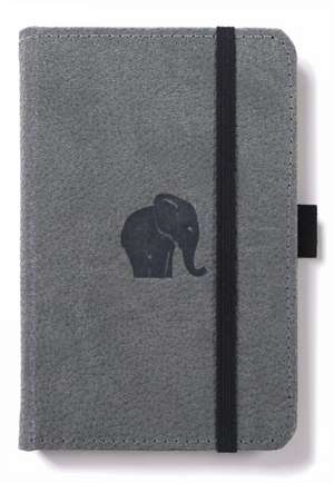 Dingbats A6 Pocket Wildlife Grey Elephant Notebook 