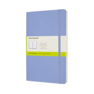 Moleskine Large Plain Softcover Notebook: Hydrangea Blue