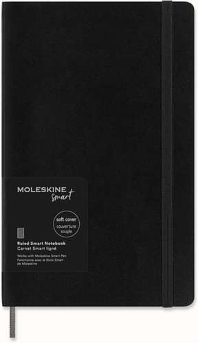 Moleskine Large Ruled Softcover Smart Notebook: Black de Moleskine