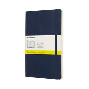 Moleskine Sapphire Blue Large Squared Notebook Soft de Moleskine