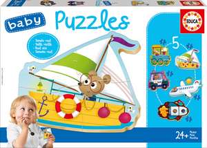 Educa Puzzle. Baby Puzzles 2 Vehicles 2x2/2x3/4 Teile de Educa