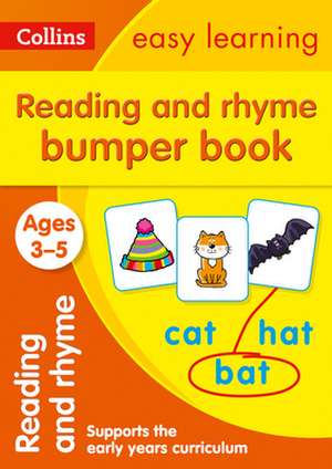 Collins Easy Learning Preschool - Reading and Rhyme Bumper Book Ages 3-5 de Collins Easy Learning