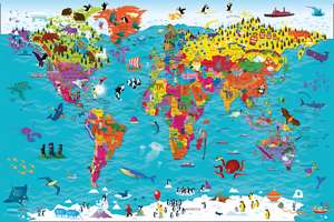 Collins Uk: Collins Children's World Map de Collins Kids