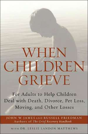 When Children Grieve: For Adults to Help Children Deal with Death, Divorce, Pet Loss, Moving, and Other Losses de John W. James