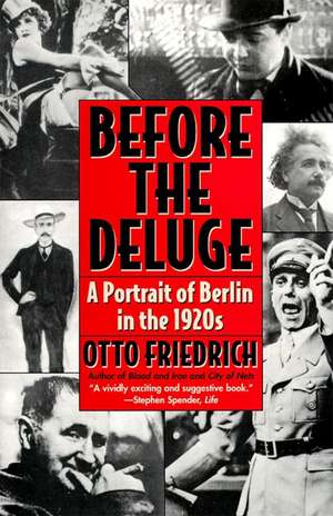 Before the Deluge: Portrait of Berlin in the 1920s, A de Otto Friedrich