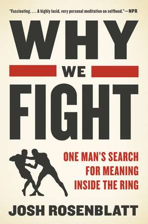 Why We Fight: One Man's Search for Meaning Inside the Ring de Josh Rosenblatt