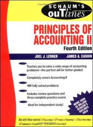 Schaum's Outline of Principles of Accounting II de Joel Lerner