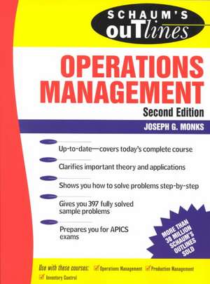 Schaum's Outline of Operations Management de Joseph Monks