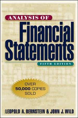 Analysis of Financial Statements de Leopold Bernstein