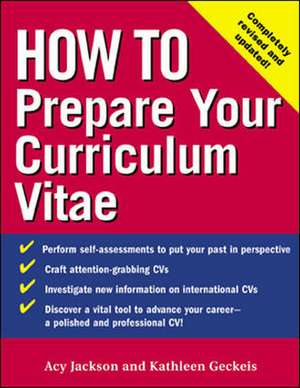 How to Prepare Your Curriculum Vitae de Acy Jackson