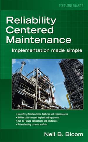 Reliability Centered Maintenance (RCM) de Neil Bloom