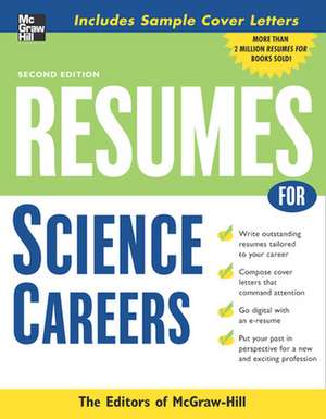 Resumes for Science Careers de N/A McGraw Hill