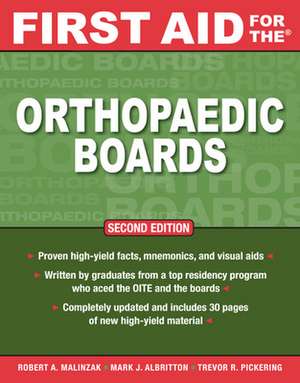 First Aid for the Orthopaedic Boards, Second Edition de Robert Malinzak