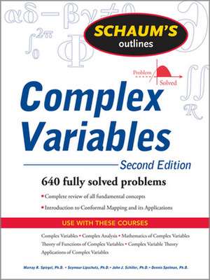 SO COMPLEX VARIABLES 2E de Spiegel