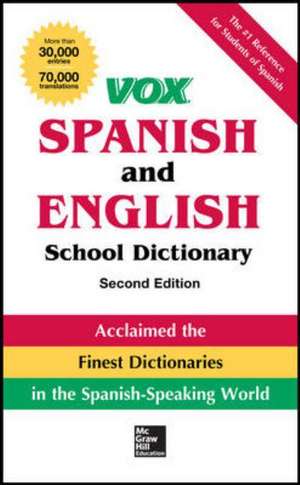 Vox Spanish and English School Dictionary, Paperback, 2nd Edition de Vox