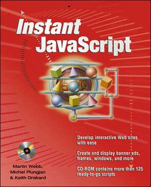 Instant Javascripts de Martin Webb