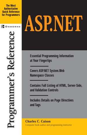 ASP.NET Programmer's Reference de Charles Caison