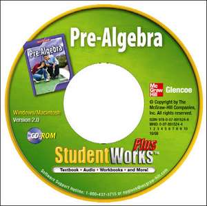 Pre-Algebra, Studentworks Plus CD-ROM de McGraw-Hill Education