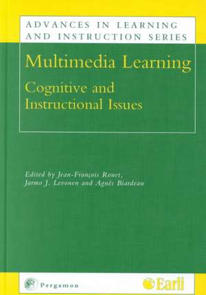 Multimedia Learning – Cognitive and Instructional Issues de Jean Francois Rouet